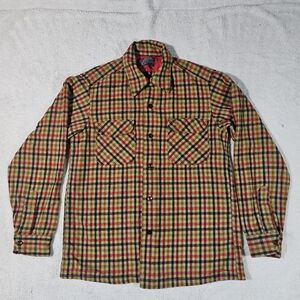 Pendleton Woolen Mills M Wool Yellow Plaid Shirt